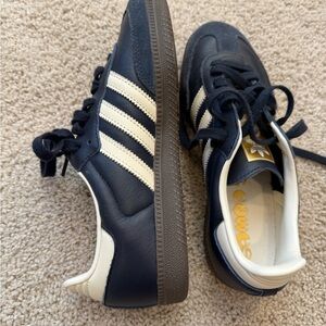 Adidas Samba Navy and Cream Sneakers